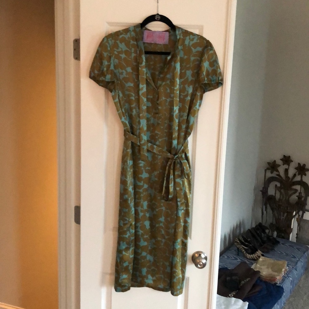 Silk short sleeved dress